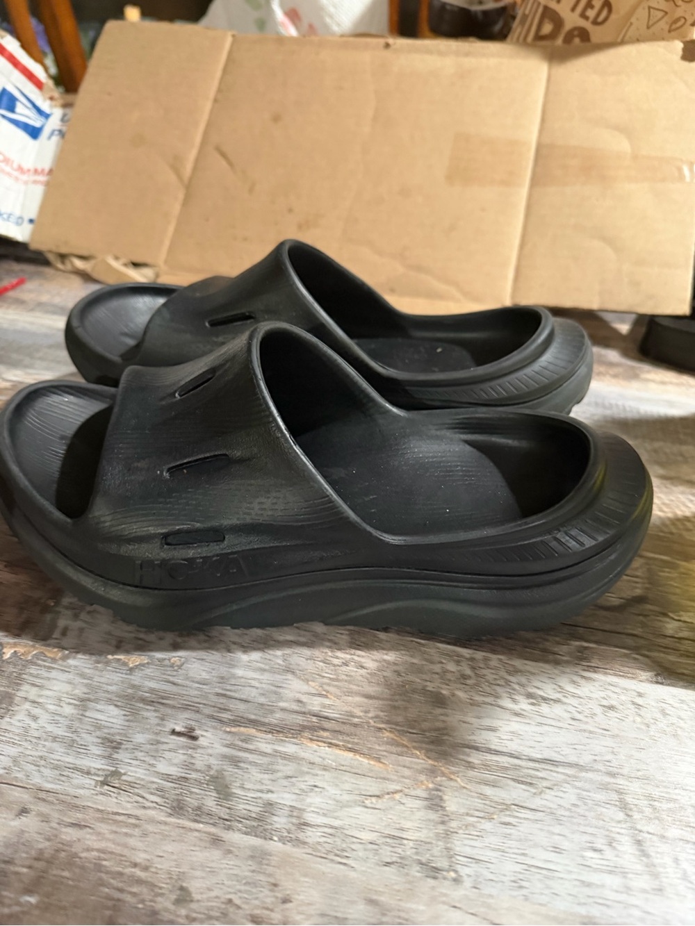 Hoka Women's Black Slide Sandals - Cushioned Slip-On Comfort